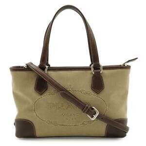 Prada Logo Convertible Tote Canvas With #252026P61B